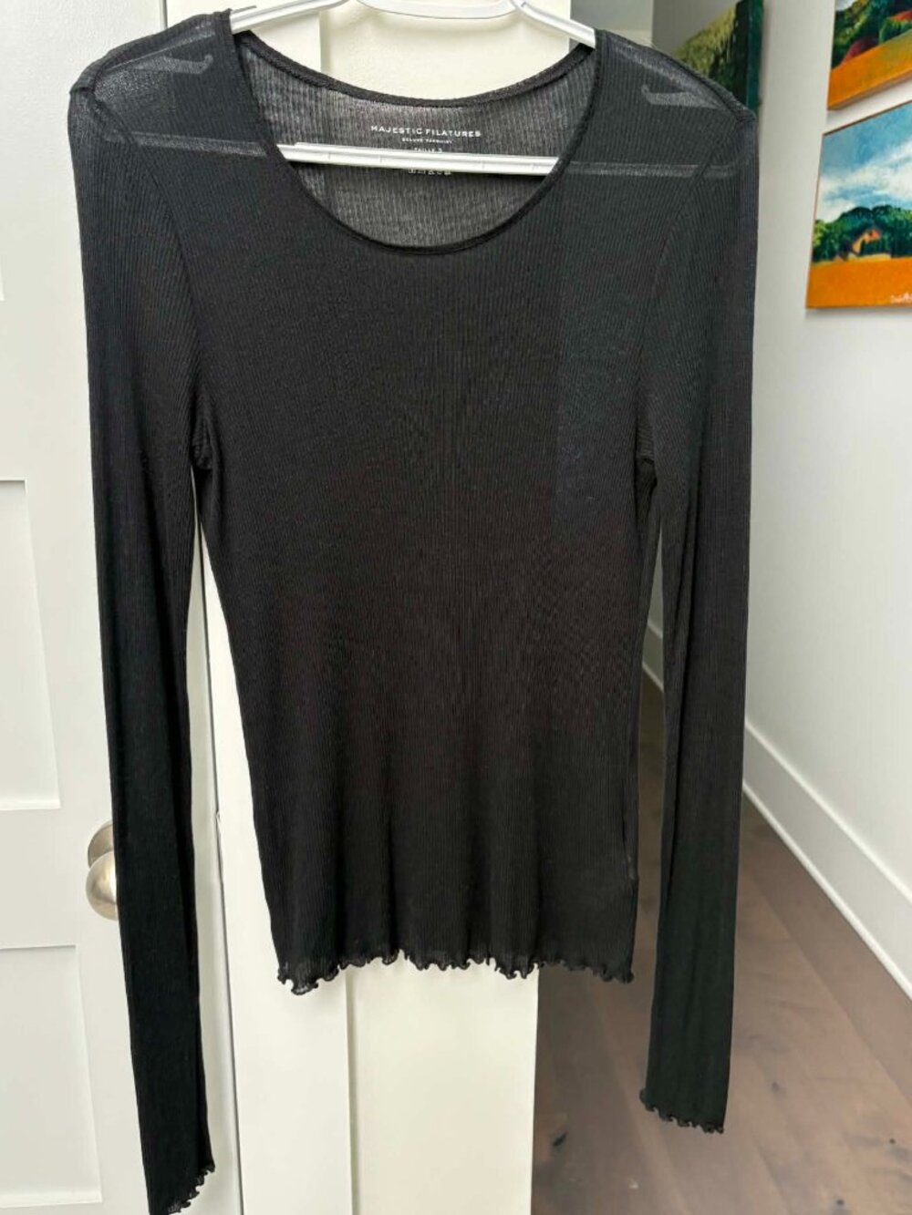Majestic Filatures Paris Deluxe Sheer Long Sleeve Tee